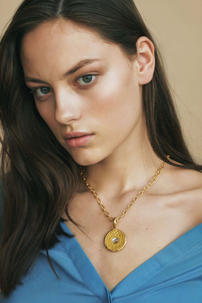 Essentials heart charm matt rose gold plated
