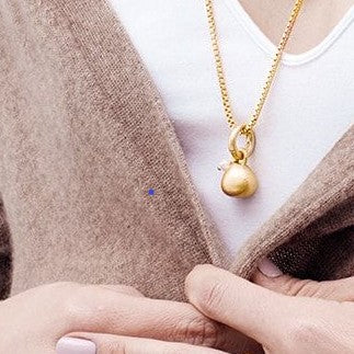 Essentials Ball charm matt silver plated