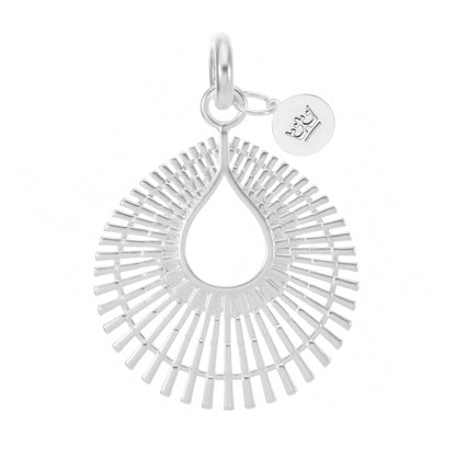 Mira Charm - Matt silver plated