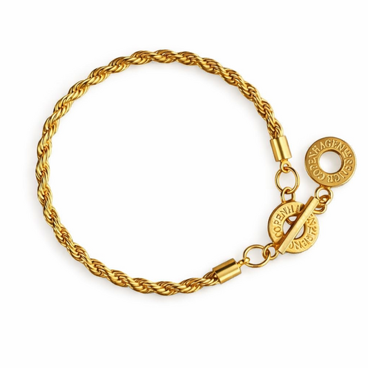 Amelie Twisted Bracelet - Long matt vergoldet