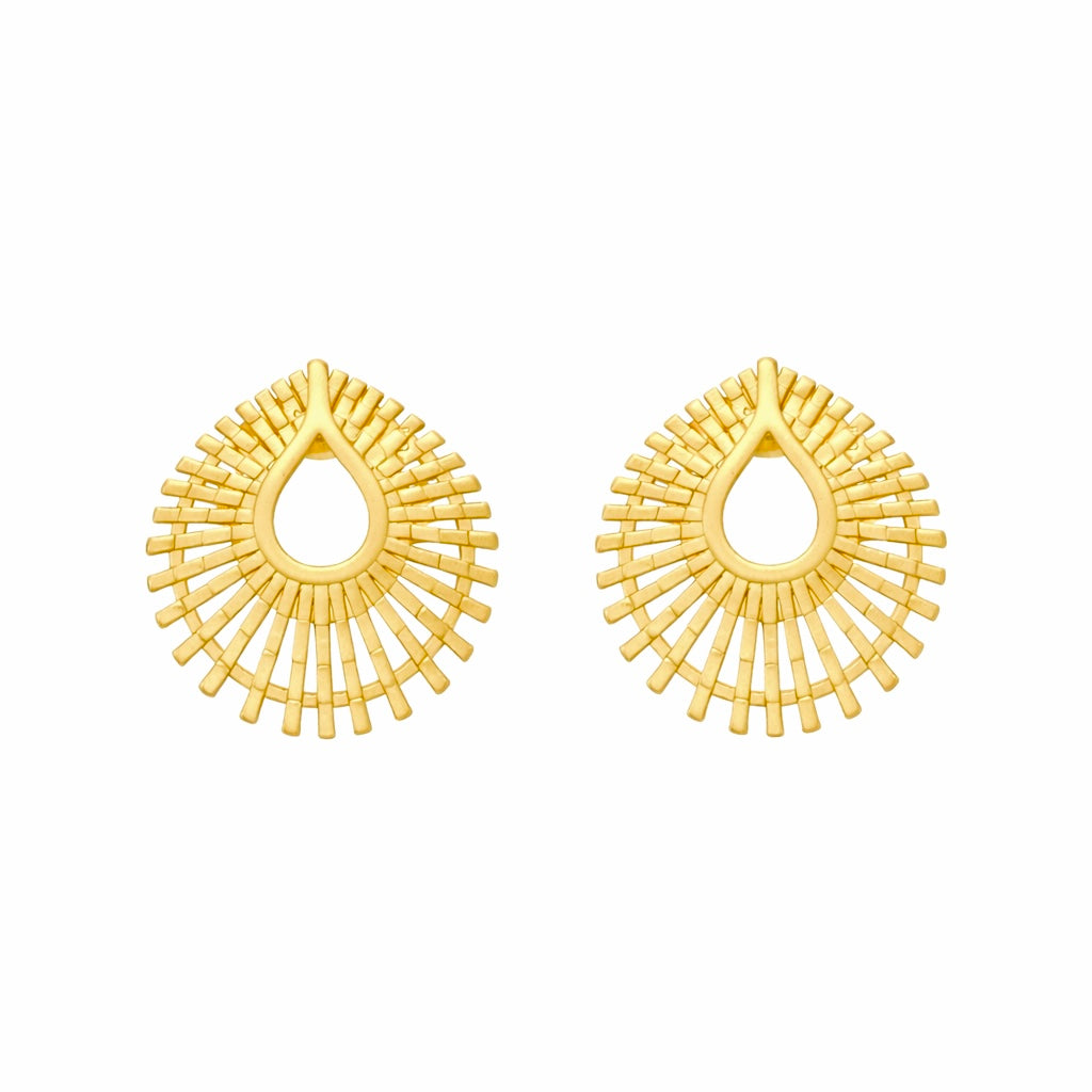 Mira Stud earrings - matte gold plated