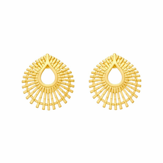 Mira Stud earrings - matte gold plated