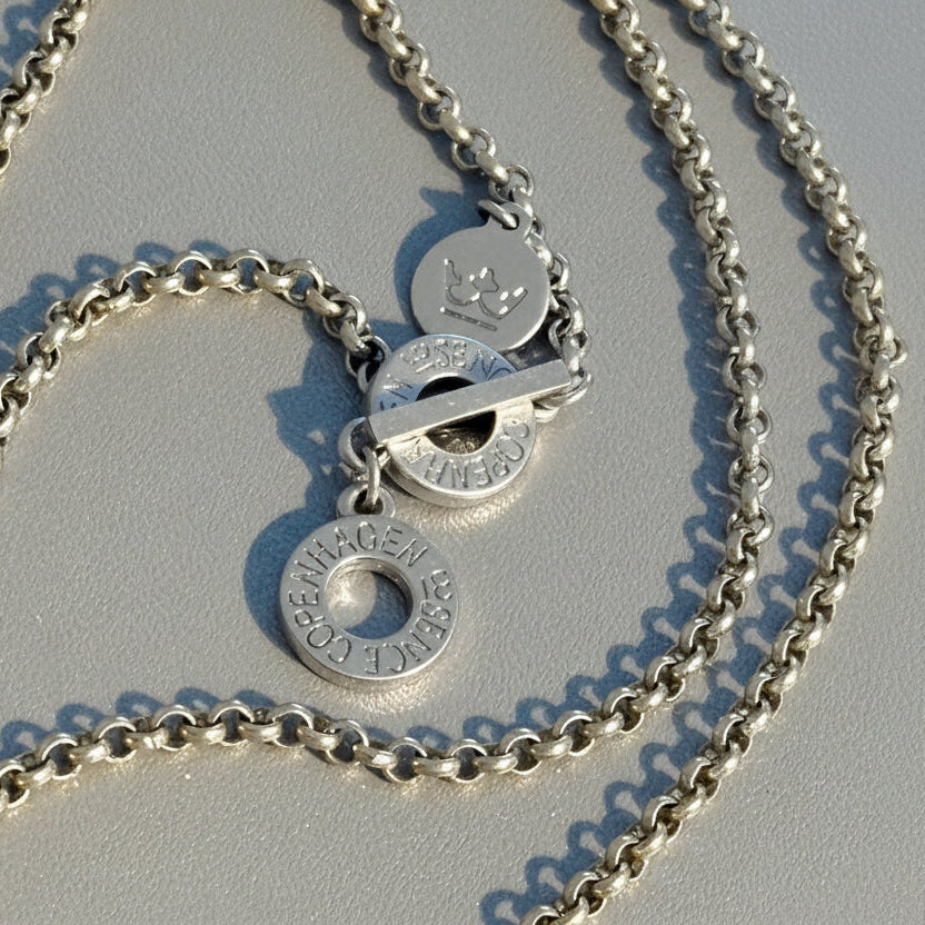 Essentials Classic - Halskette matt versilbert 90 CM