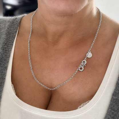 Essentials Cool Necklace - Matt silver plated - 60 CM