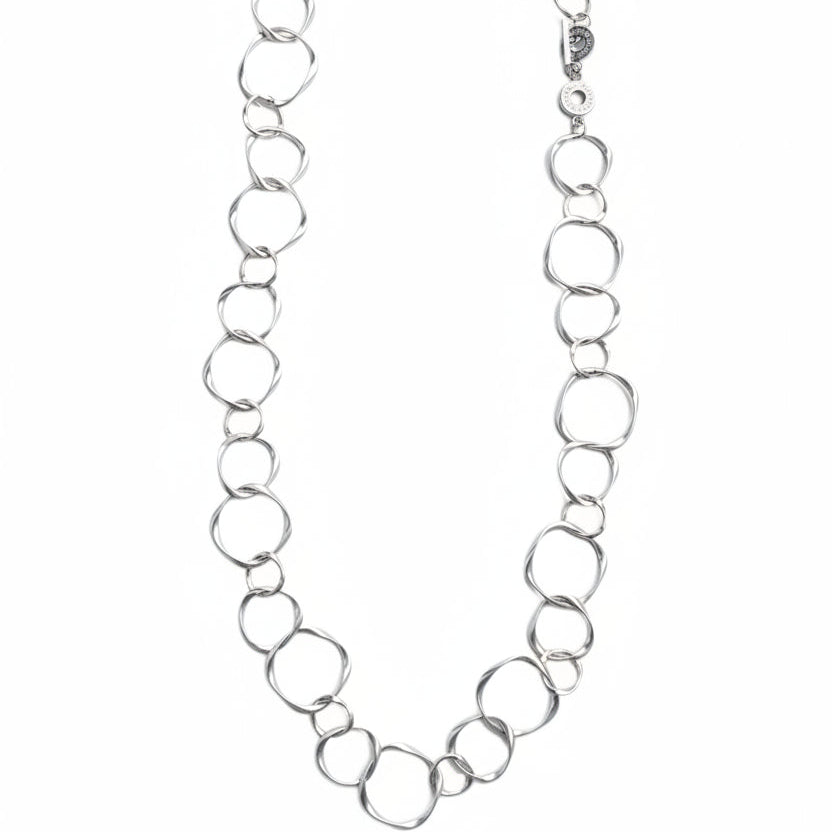 DIVA Halskette - Matt versilbert – 82 cm