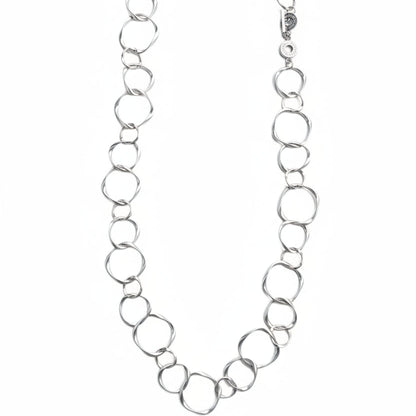 DIVA Halskette - Matt versilbert – 82 cm