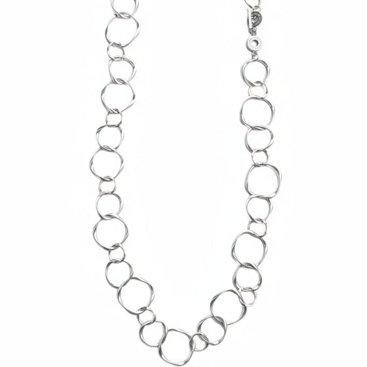 DIVA Halskette - Matt versilbert – 82 cm