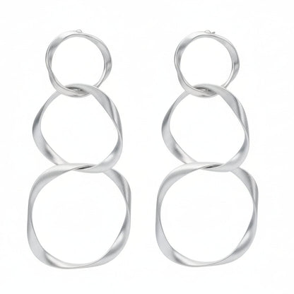 DIVA Ohrringe - Matt versilvert