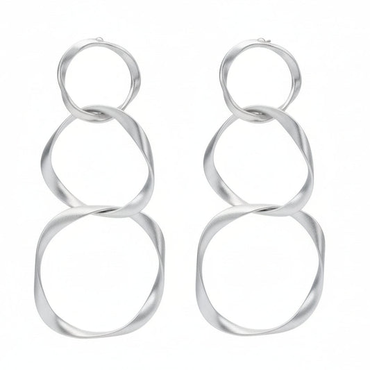 DIVA Ohrringe - Matt versilvert