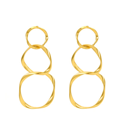 DIVA Ohrringe - Matt vergoldet