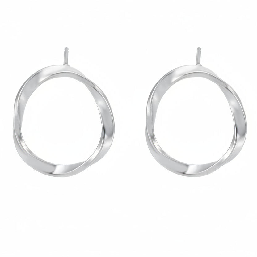 DIVA - Ohrstecker matt versilbert