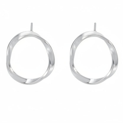 DIVA - Ohrstecker matt versilbert