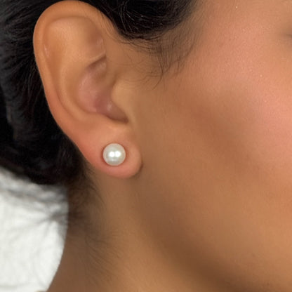 Essentials Joy Ohrstecker - Süßwasserperlen matt vergoldet