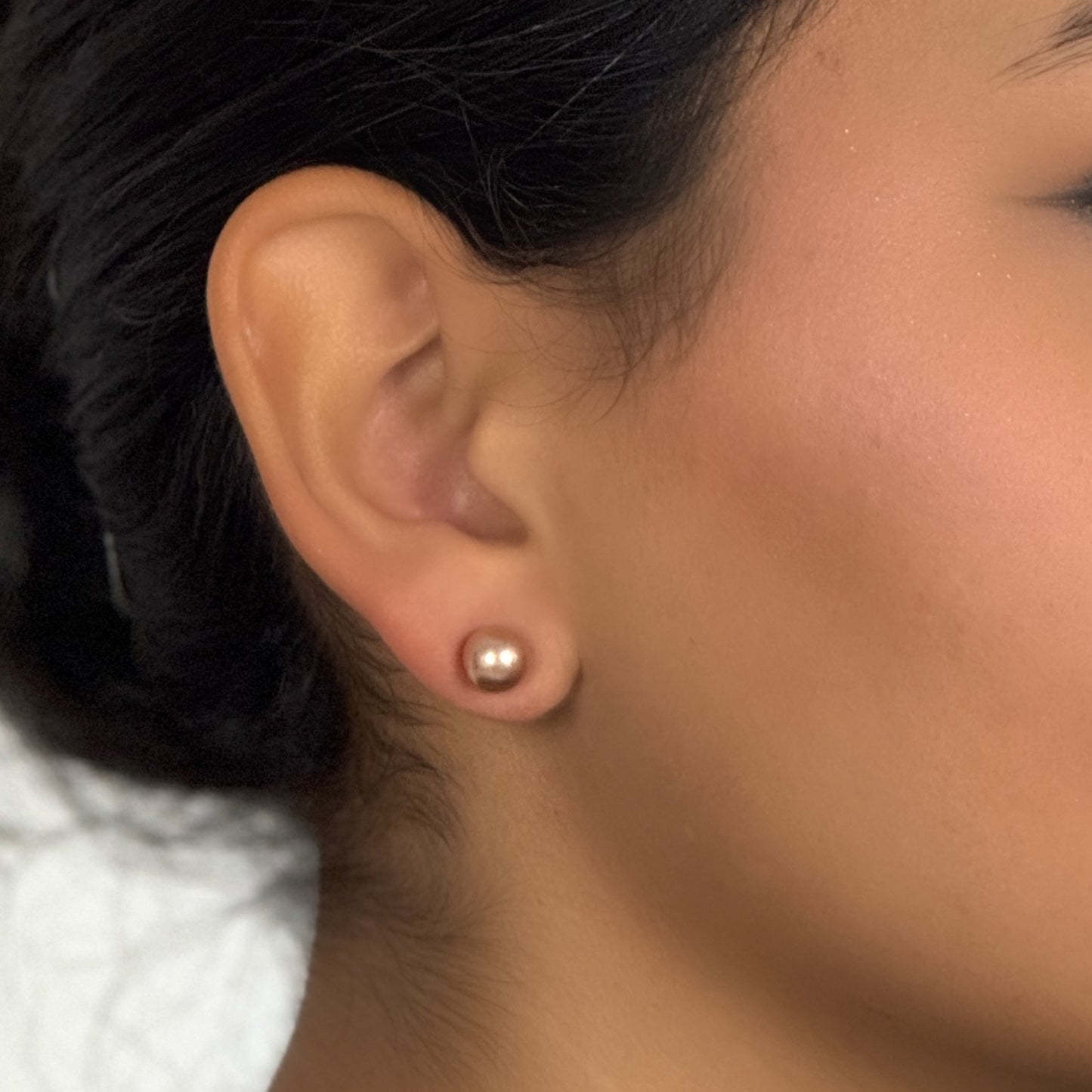 Essentials be Creative - Ohrstecker matt rosé vergoldet