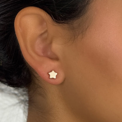 Essentials Star - Ohrstecker matt rosévergoldet