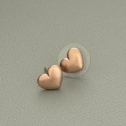 Essentials Hearts - Ohrstecker matt rosévergoldet