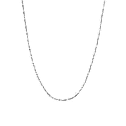 Essentials Fancy Halskette matt versilbert 46 CM