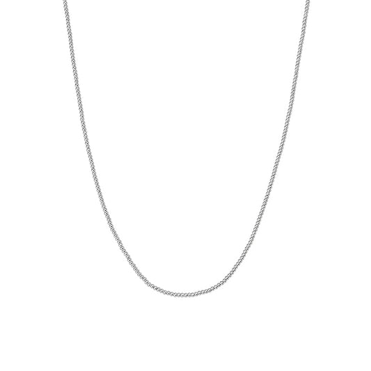 Essentials Fancy Halskette matt versilbert 46 CM