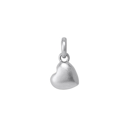 Essentials Herz Charm matt versilbert