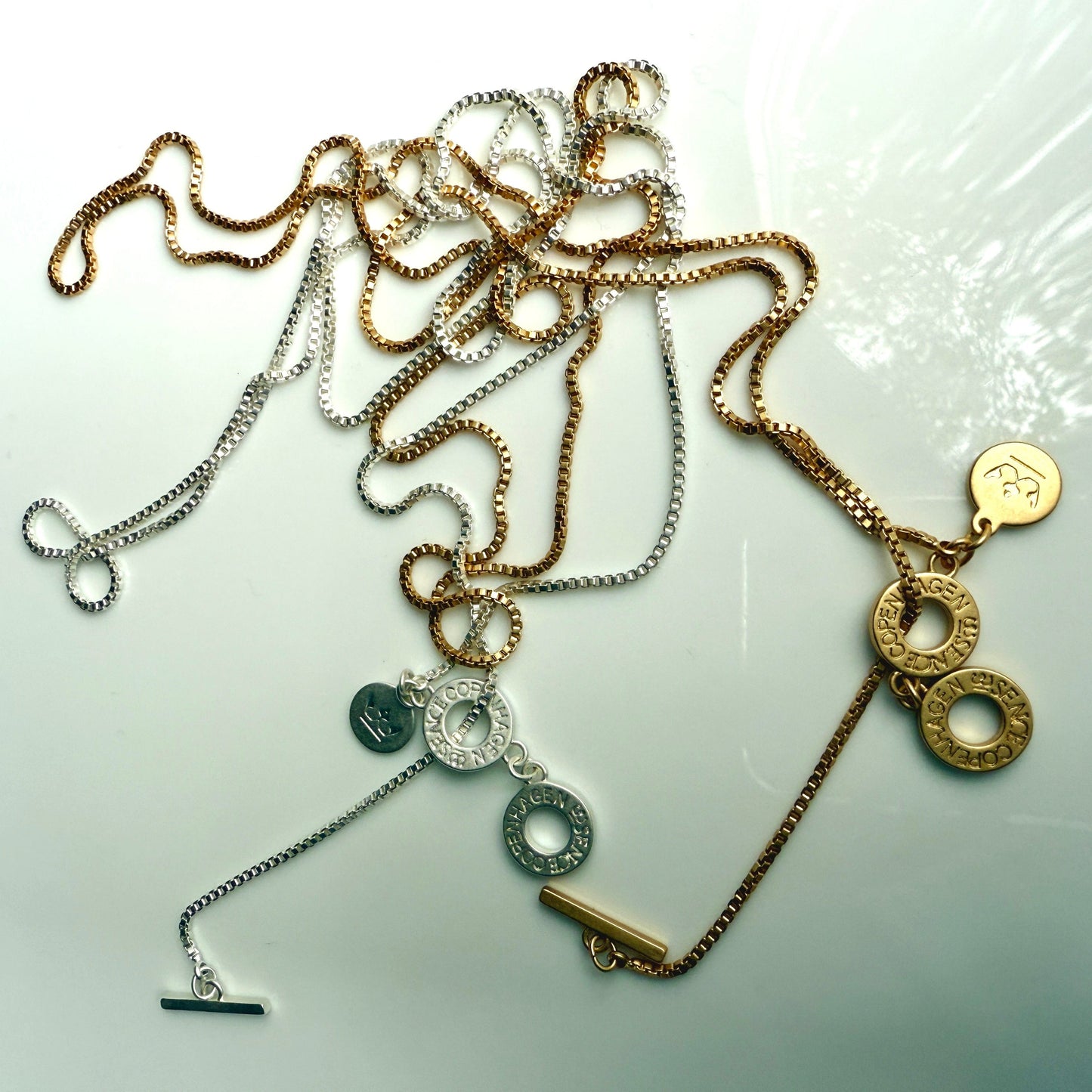 Essentials Venezia Necklace - Matt gold plated - 90 CM