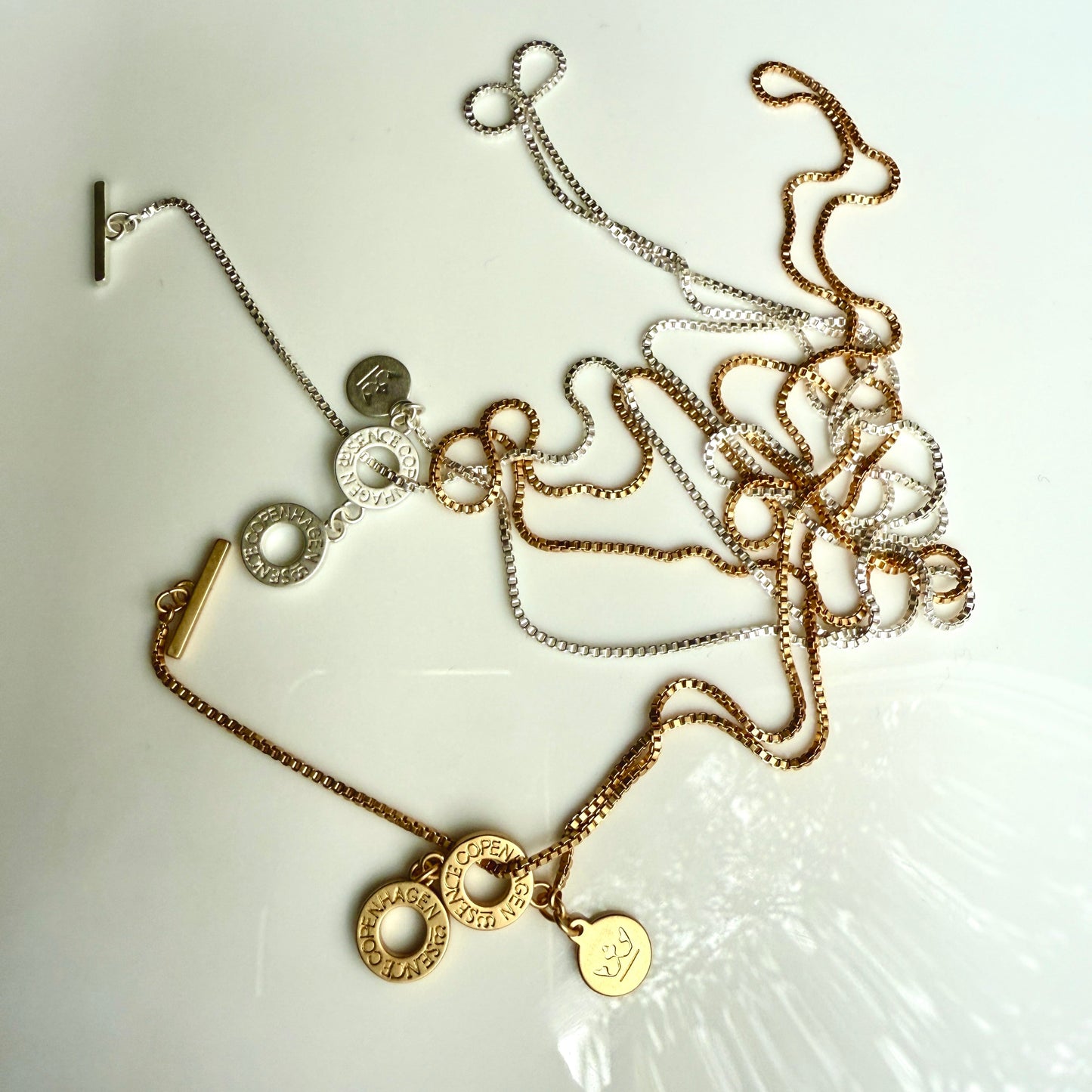 Essentials Venezia Halskette - Matt versilbert – 90 CM 