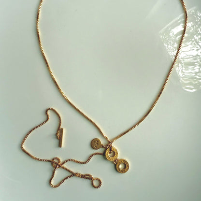 Essentials Venezia Necklace - Matt gold plated - 90 CM