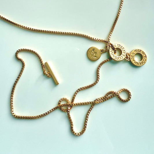 Essentials Venezia Necklace - Matt gold plated - 90 CM
