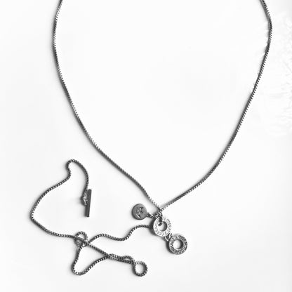 Essentials Venezia Halskette - Matt versilbert – 90 CM 