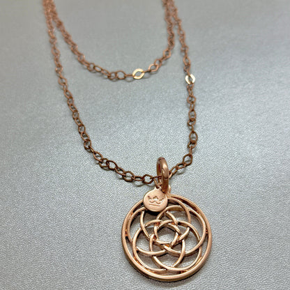 Diamond Cut  Halskette - Matt Roségold vergoldet 90 CM