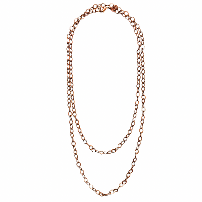Diamond Cut  Halskette - Matt Roségold vergoldet 90 CM