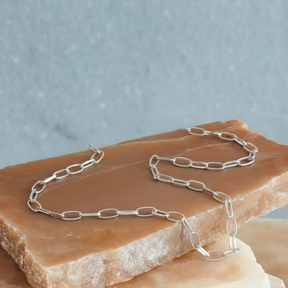 Essentials Power Necklace - Matt silver plated - 95 CM