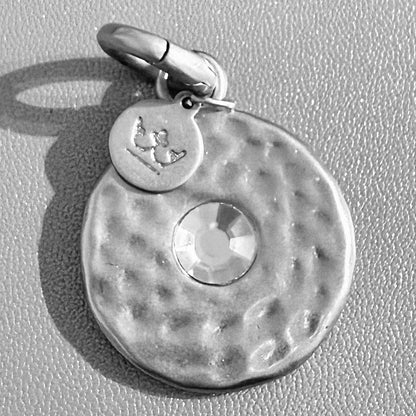 Essentials Grade A Charm - Matt silver plated