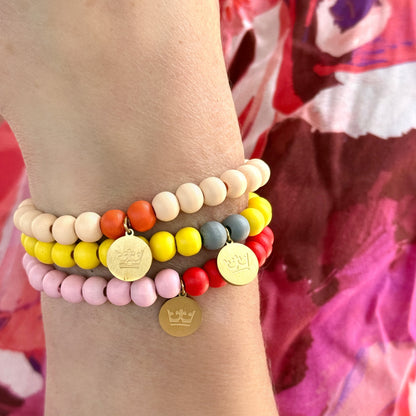 Woodmood Bracelet - Yellow grey matt gold