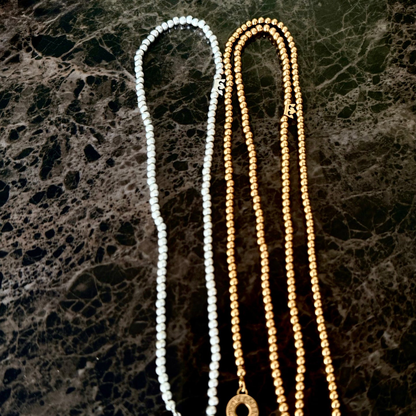Essentials new Boho Necklace - Matt silver plated - 46 CM