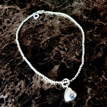 Essentials new Boho Necklace - Matt silver plated - 46 CM