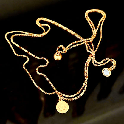 Essentials Seaside Bracelet & Necklace - Matt gold plated
