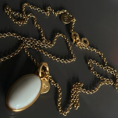 Essentials Pure necklace matt gold plated - 90 CM