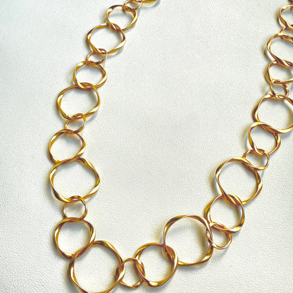 DIVA Halskette - Matt vergoldet – 82 cm