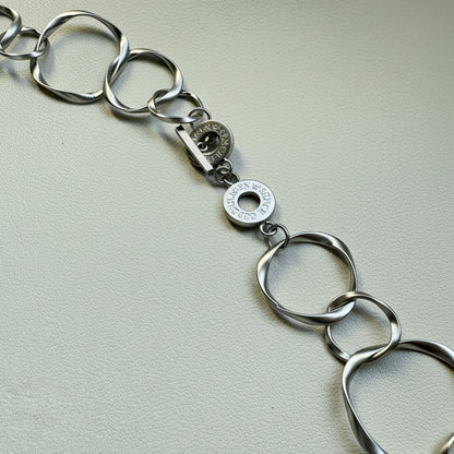 DIVA Halskette - Matt versilbert – 82 cm