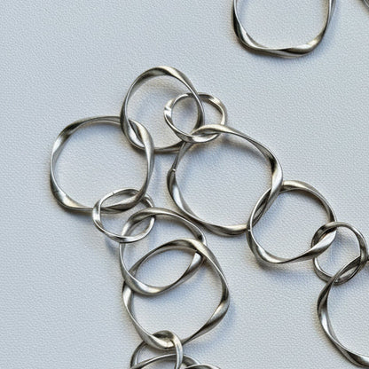 DIVA Halskette - Matt versilbert – 82 cm