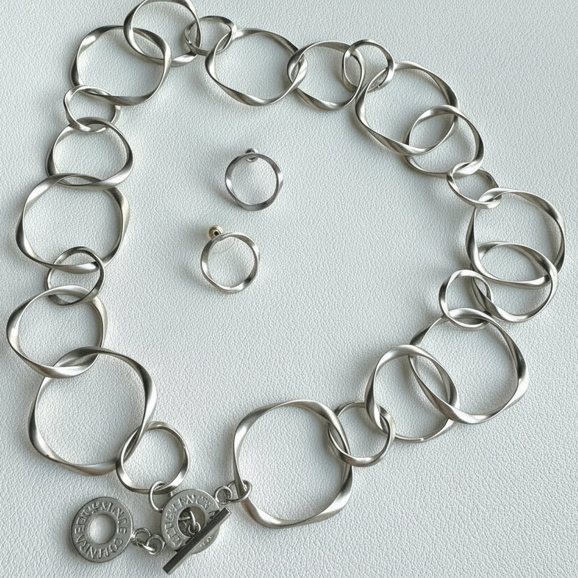 DIVA Short Halskette - Matt versilbert – 48 cm