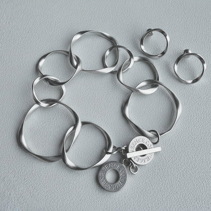 DIVA Armband - Matt versilbert