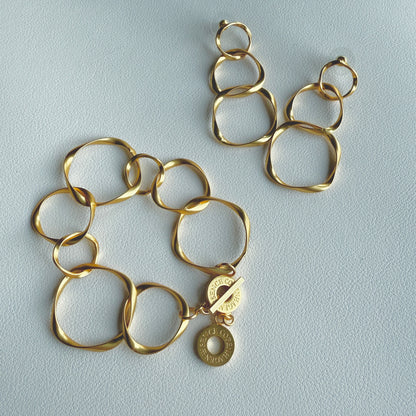 DIVA Ohrringe - Matt vergoldet