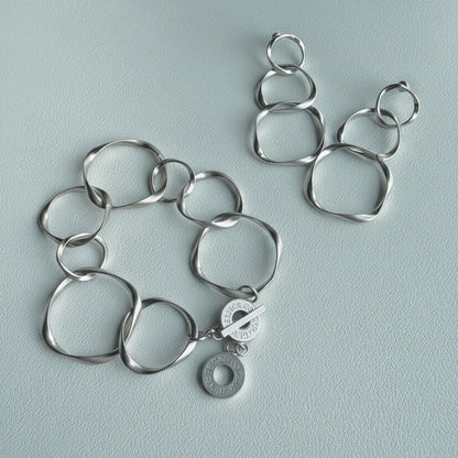 DIVA Armband - Matt versilbert