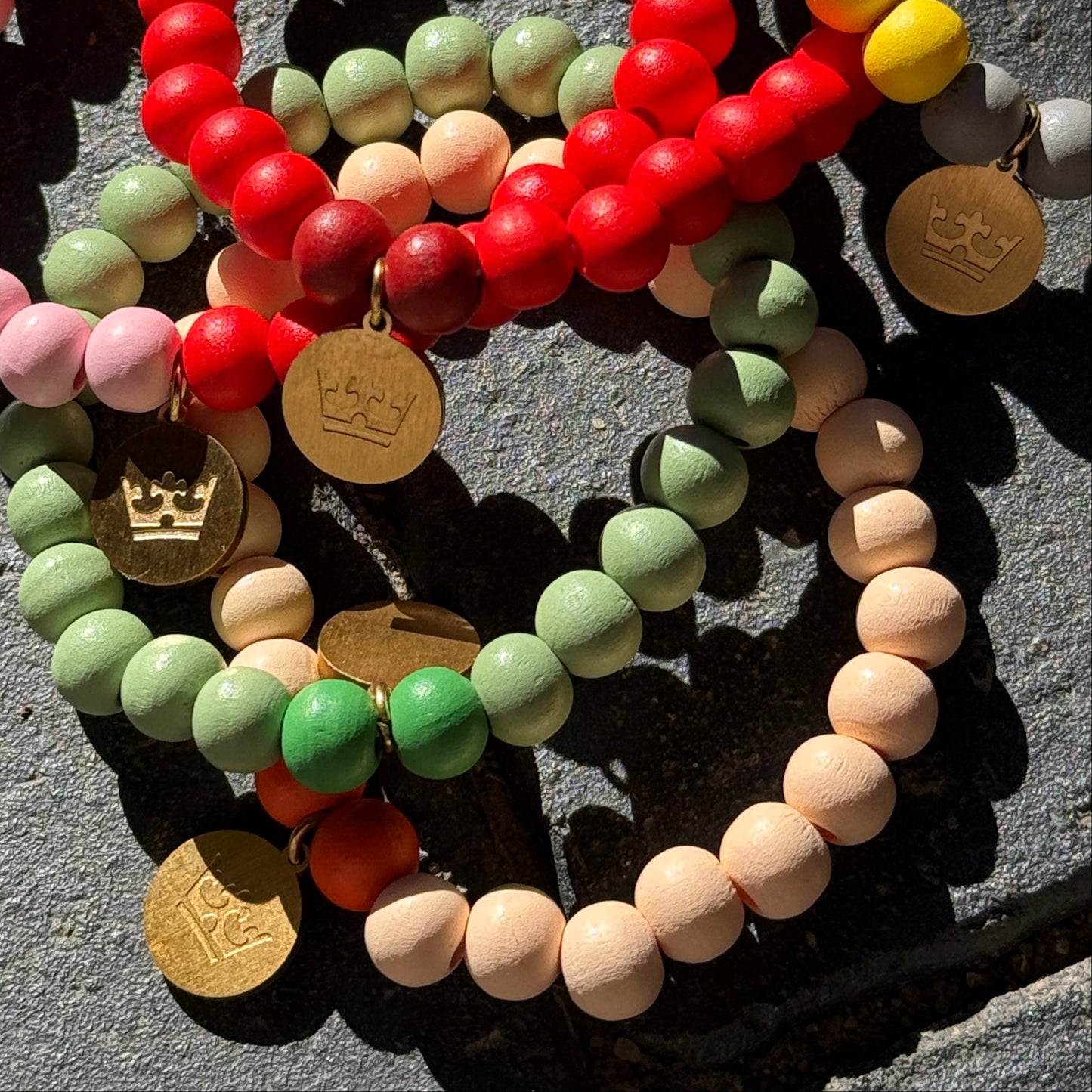 Woodmood Armband - Nude Orange Matt Gold