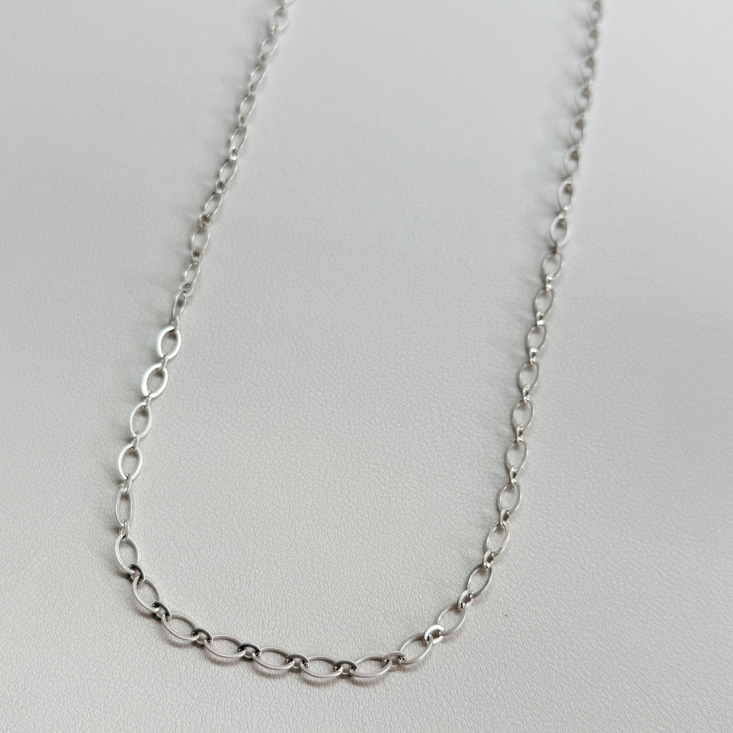 New Diamond Cut  Halskette - Matt versilbert 90 CM