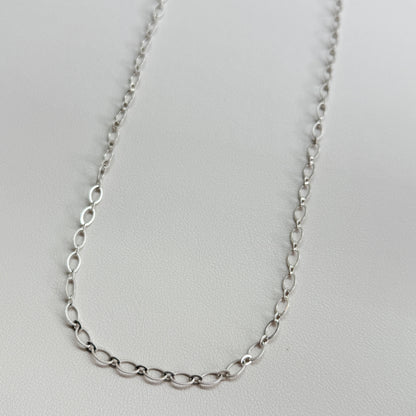 New Diamond Cut  Halskette - Matt versilbert 90 CM