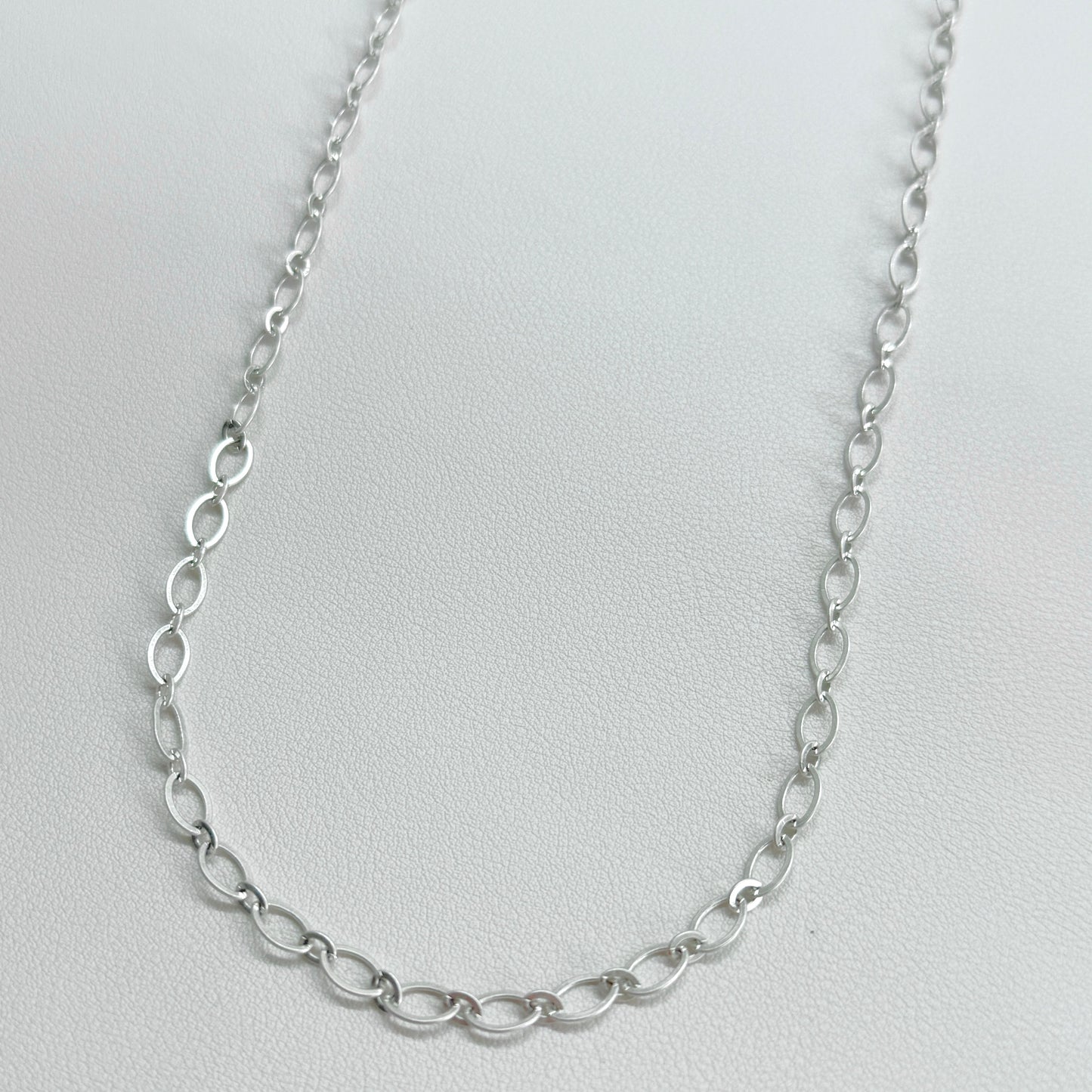 New Diamond Cut  Halskette - Matt versilbert 90 CM