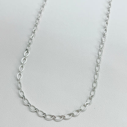 New Diamond Cut  Halskette - Matt versilbert 90 CM