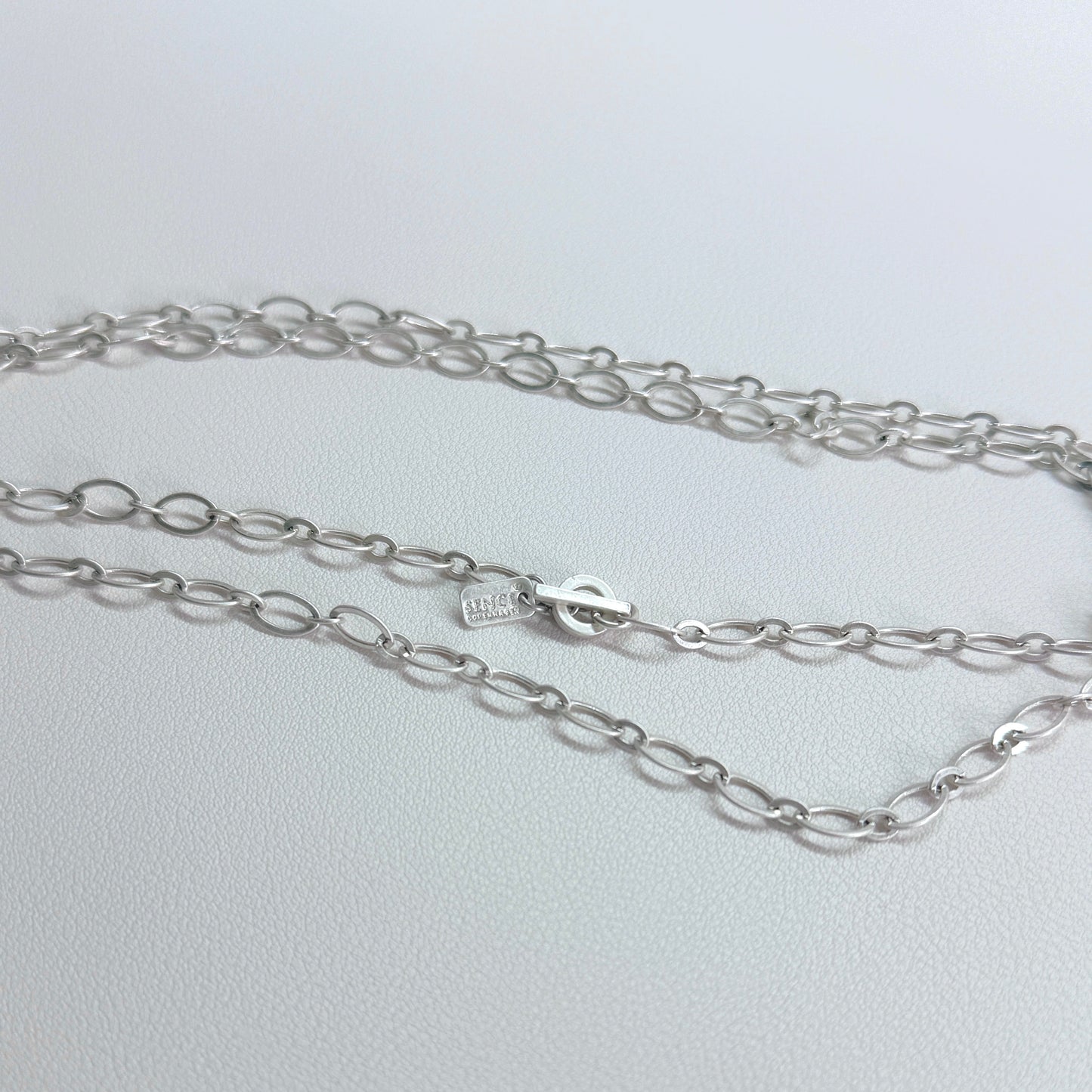 New Diamond Cut  Halskette - Matt versilbert 90 CM